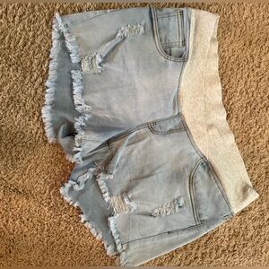Maternity Shorts from Amazon. Like New Condition. Light Wash.